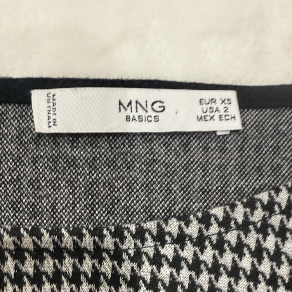 Mango Elegant Black and White Houndstooth Dress Size XS - Picture 4 of 4